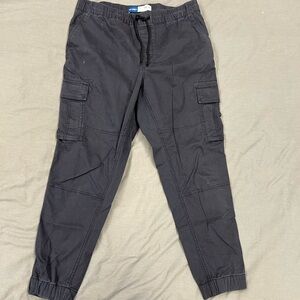 Old Navy Dark Gray Cargo Pants with Elastic Cuffs